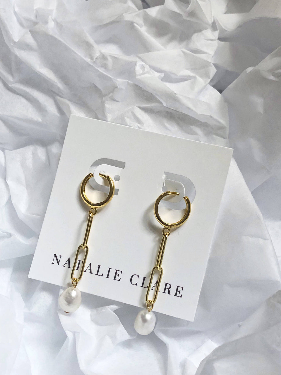 Pearl Link Earrings