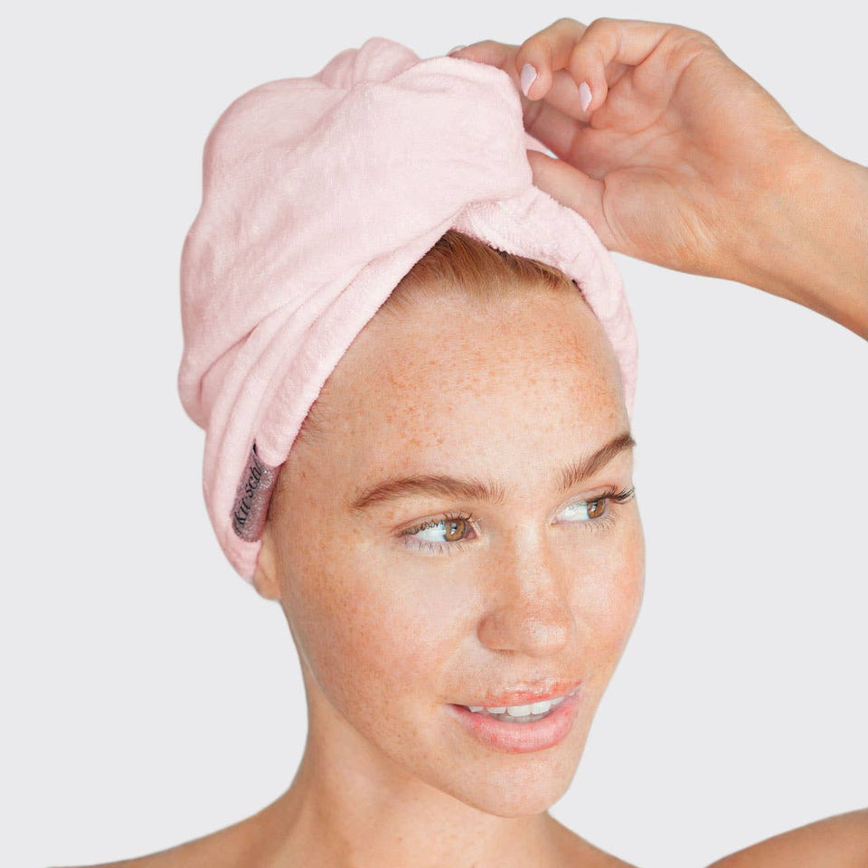 Quick Dry Hair Towel - Blush | petite shops