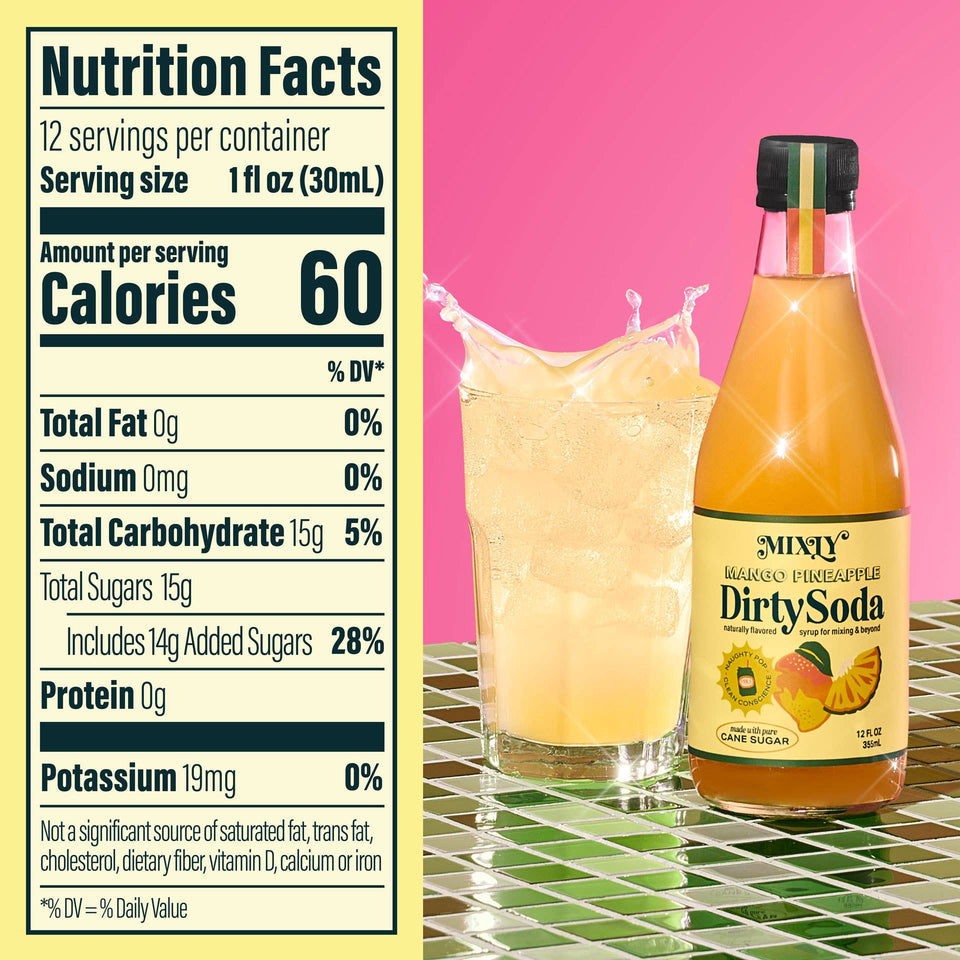 Mango Pineapple Dirty Soda Syrup 12 FL OZ
