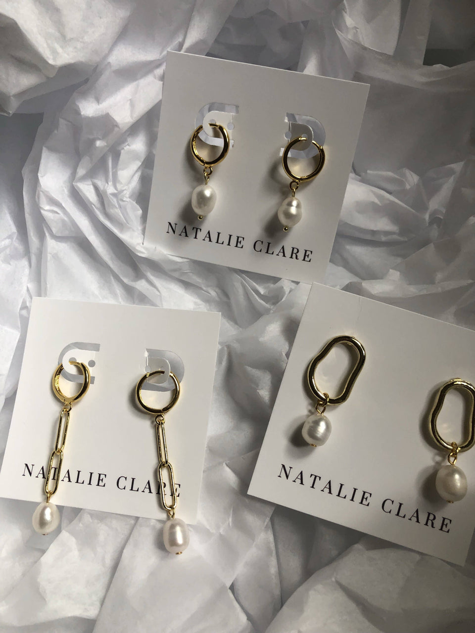 Pearl Link Earrings