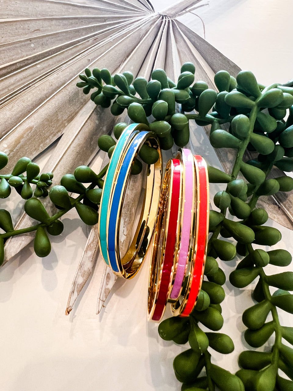 Evie Bracelet - Orange and Gold (Stainless Steel)