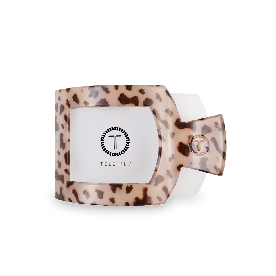 Square Flat Hair Clip | Med. | Blonde Tortoise