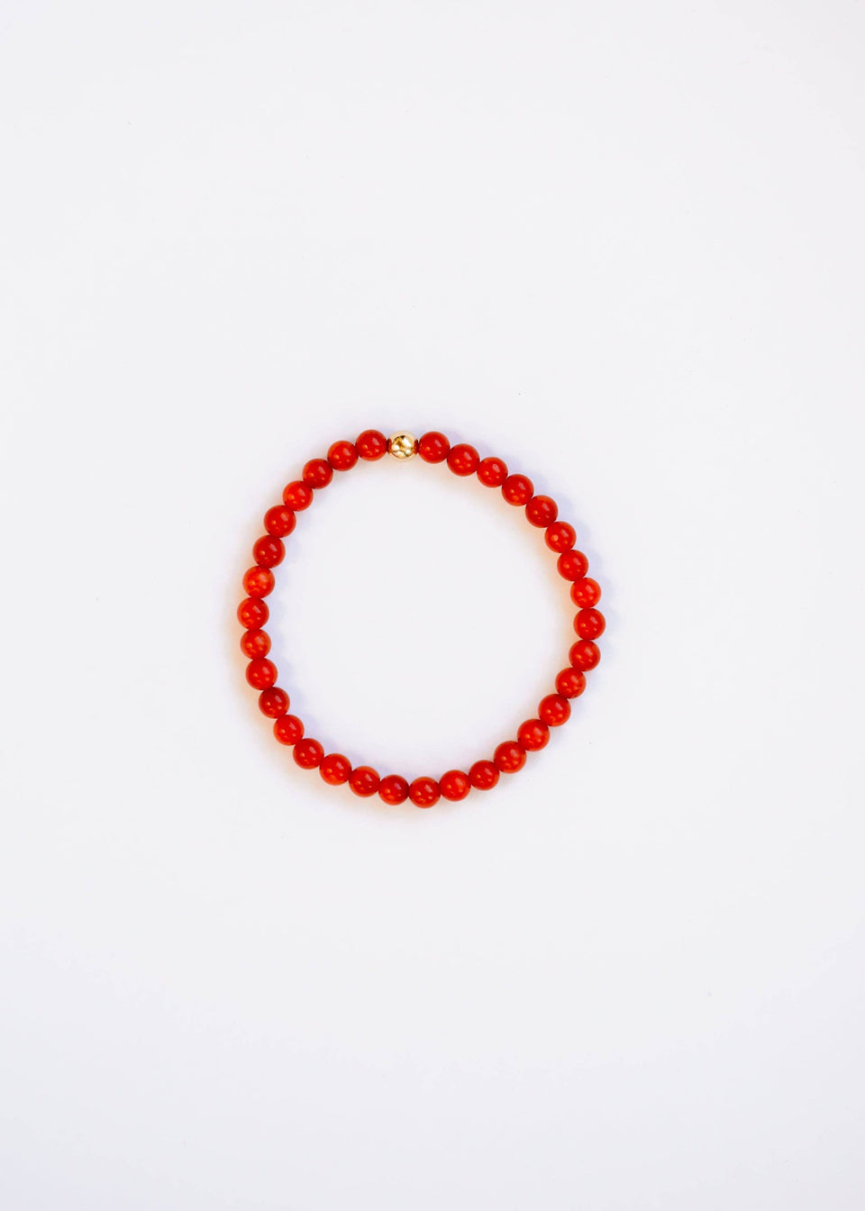 Vintage Collection (for baby) Red Coral + Gold || Bracelet: 5" Mini Bracelet