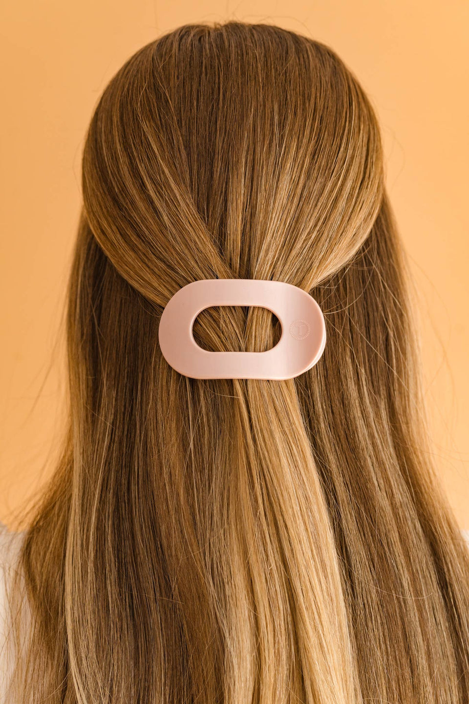 Round Flat Hair Clip | Small | Pearly Pink