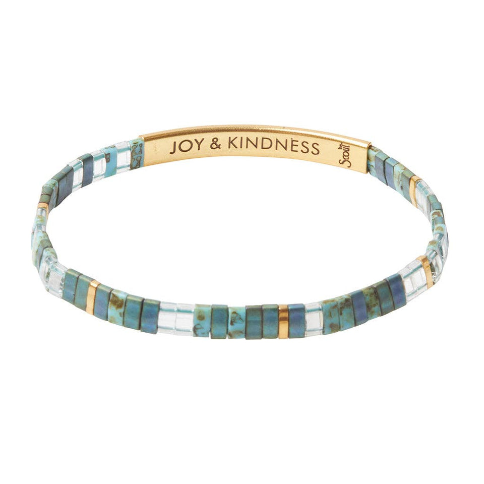 Good Karma Miyuki Bracelet | Joy & Kindness - Marine/Gold