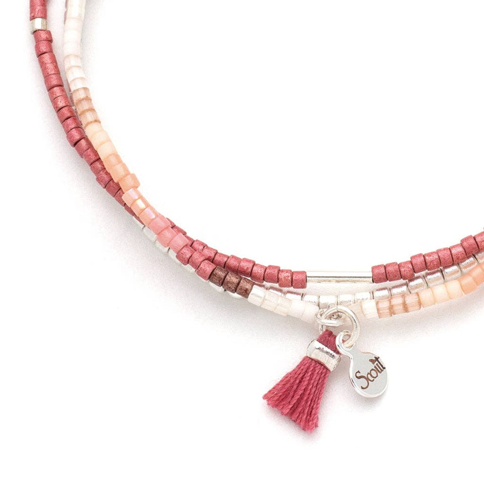 Chromacolor Miyuki Bracelet Trio - Blush Multi/Silver