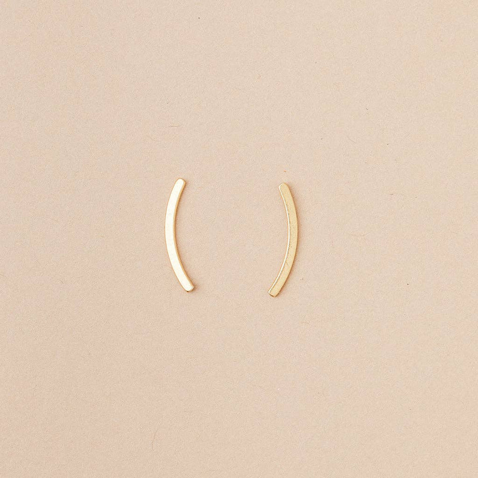 Refined Earring Collection - Comet Curve/Gold Vermeil