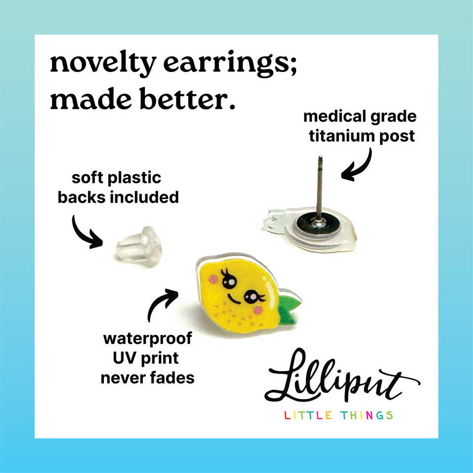 Hedgehog Earrings // Cute Animal Earrings