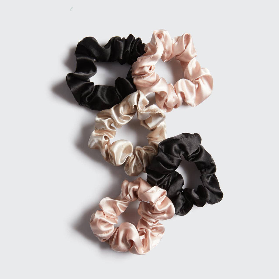 Satin Sleep Scrunchies 5pc - Assorted | petite shops