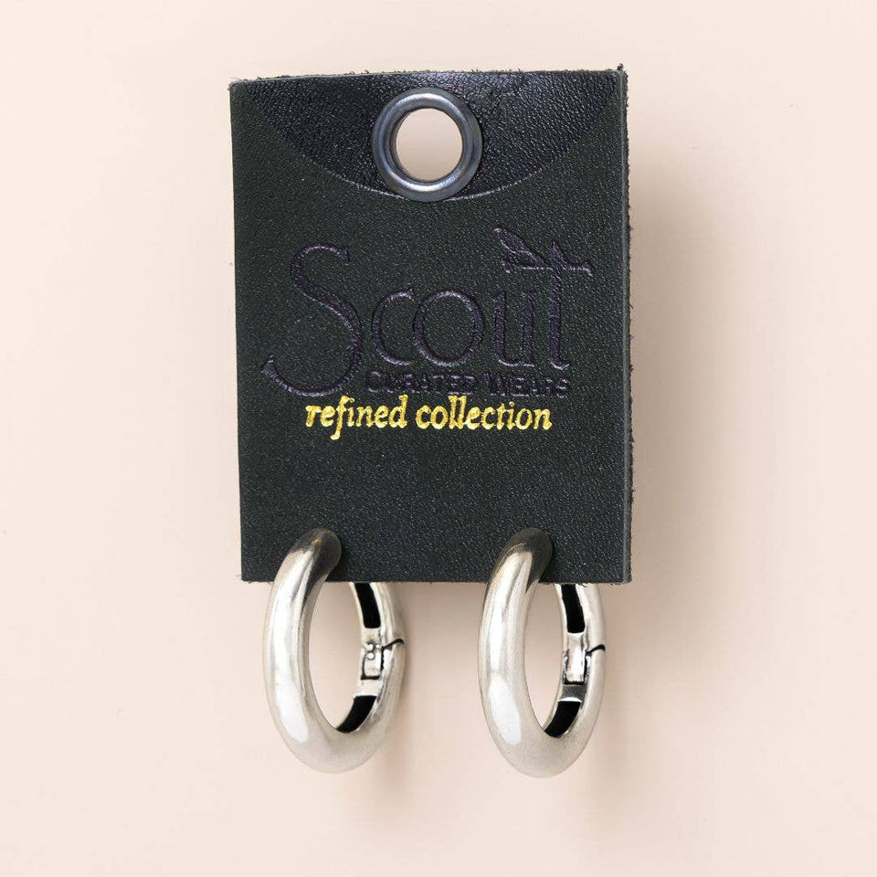 Refined Earring Collection - Med Stellar Hoop/Silver