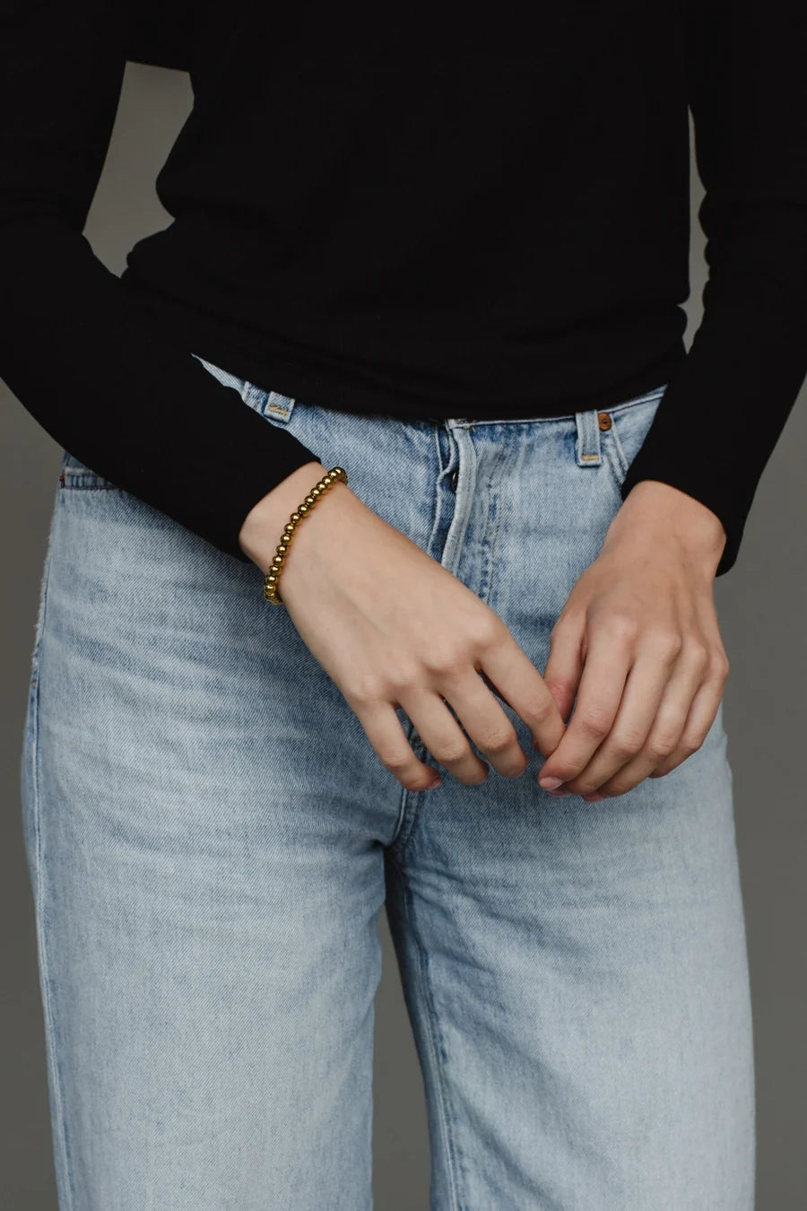 Panache Luxe Gold and Silver Large Beaded Bracelet