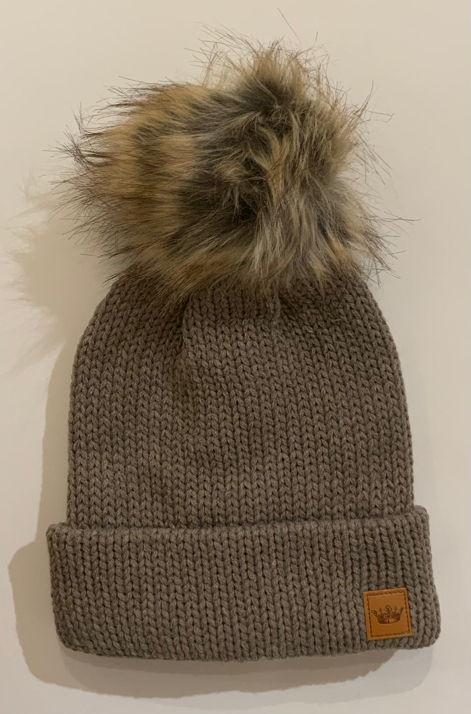 Metal Grey Pom Hat