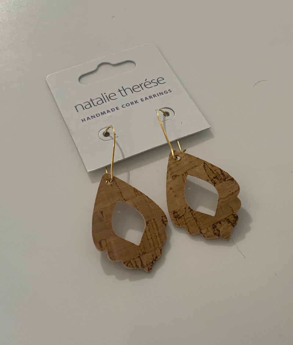 Tan Cork Earrings | petite shops