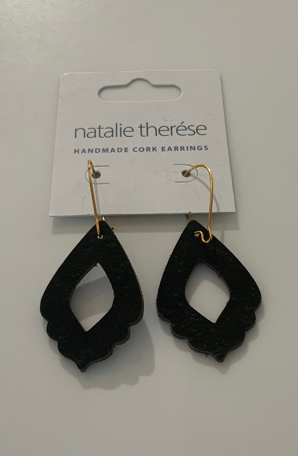 Black Cork Earrings | petite shops