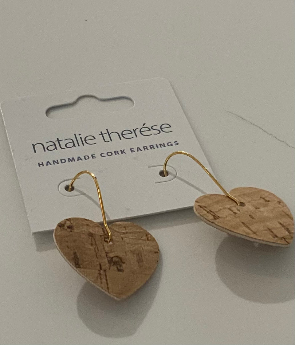 Tan Cork Earrings | petite shops