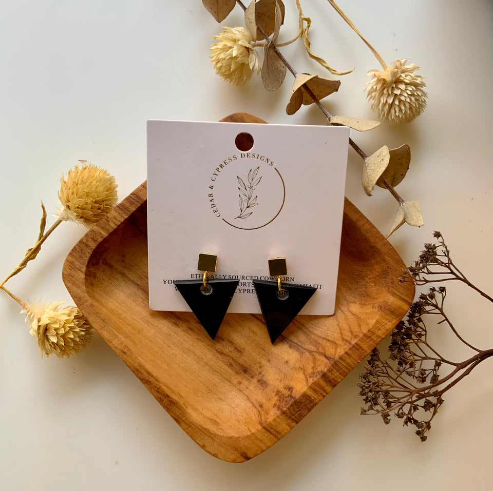 Triangle Drop Earrings | petite shops