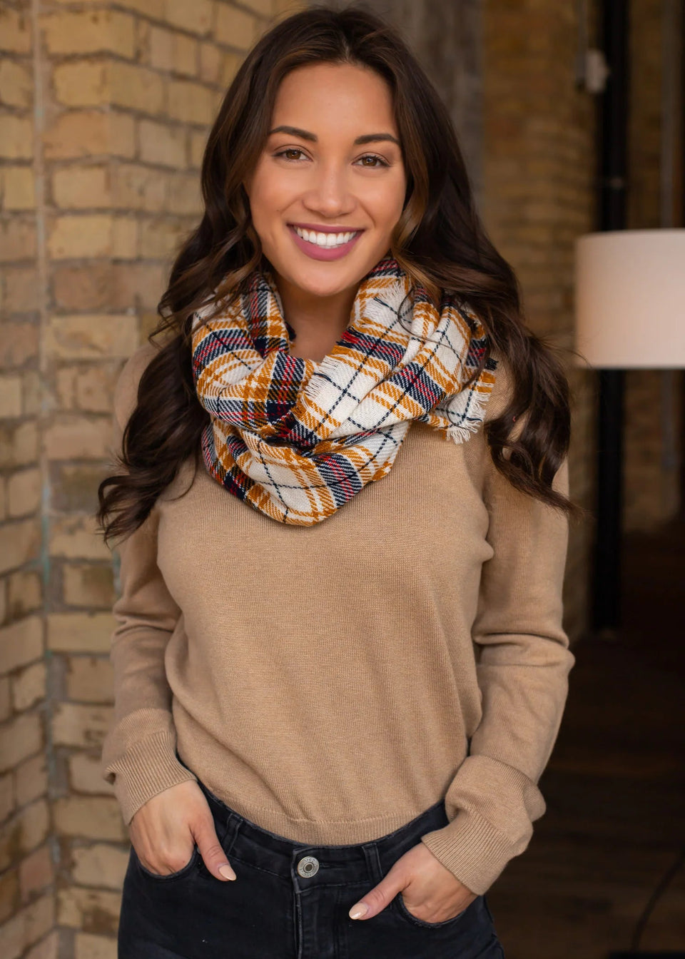 Plaid Infinity Scarf | petite shops