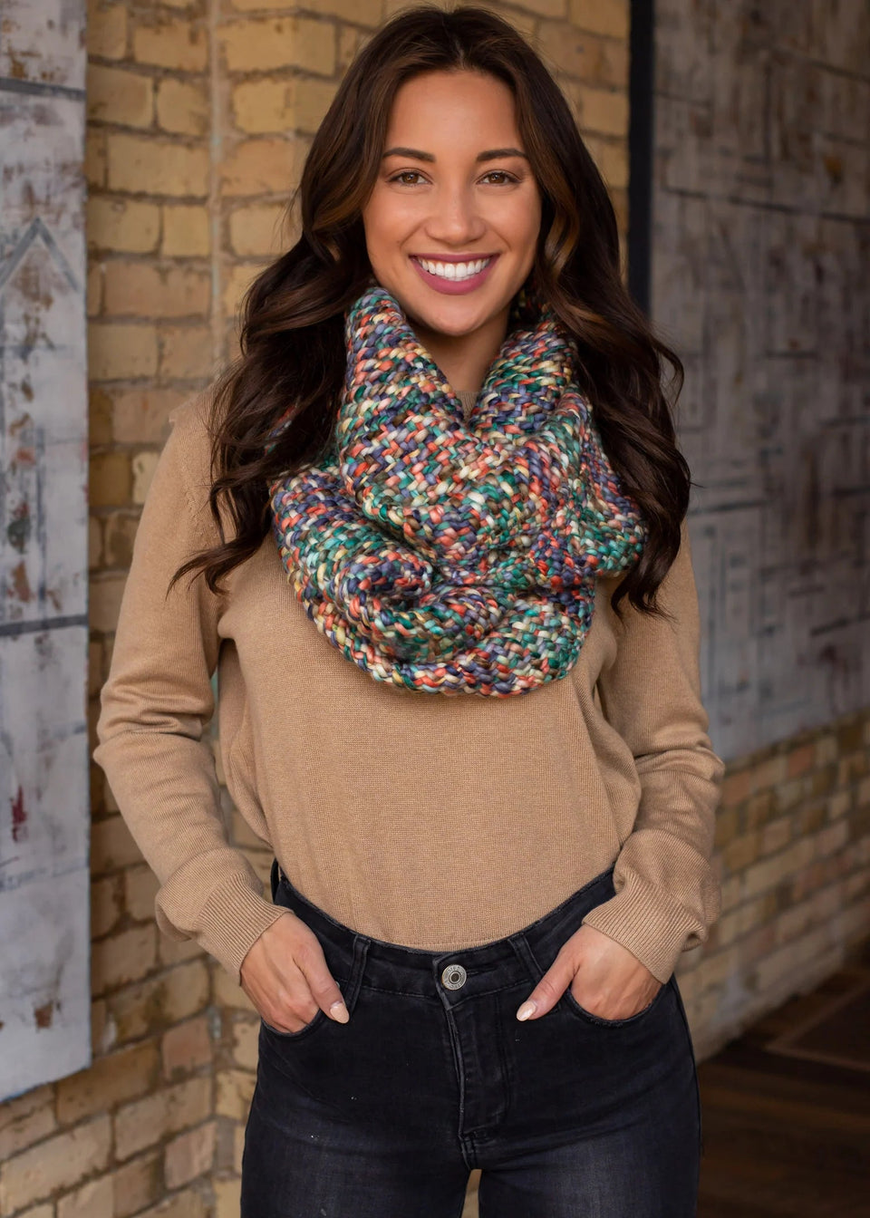 Multi Color Infinity Scarf | petite shops