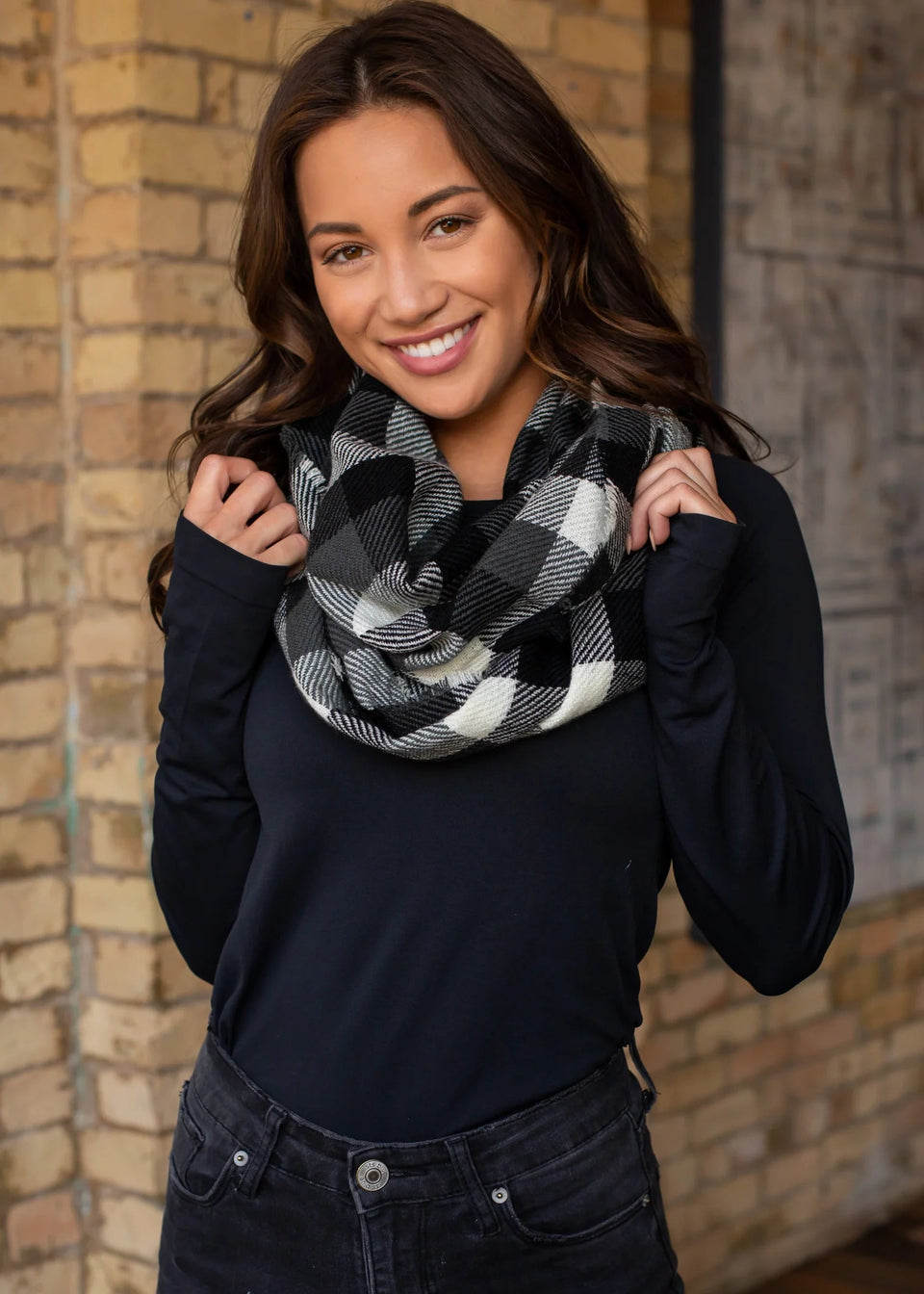 Black & White Infinity Scarf | petite shops