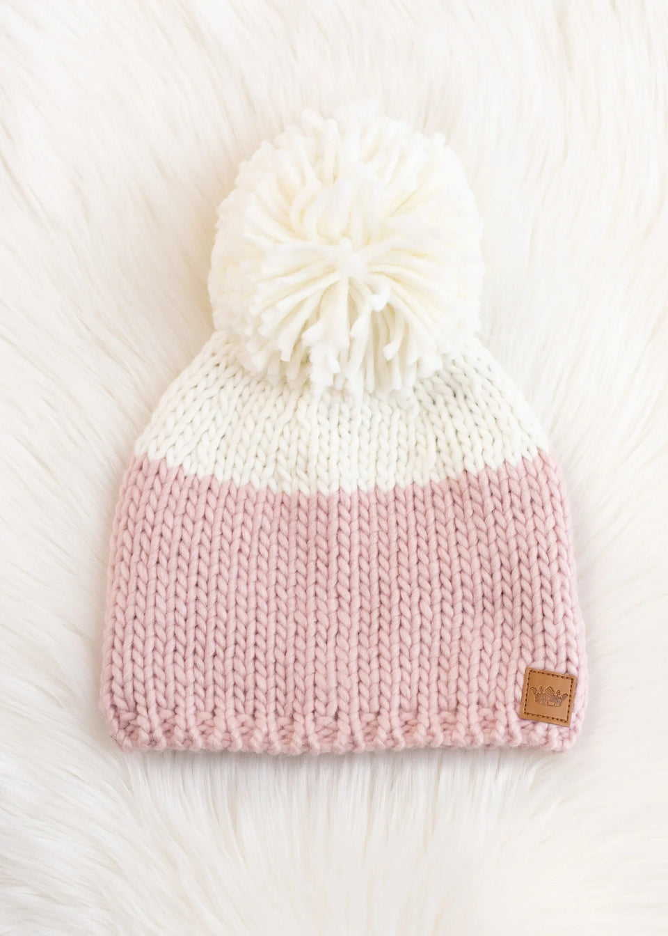 Cream & Blush Pom Hat | petite shops