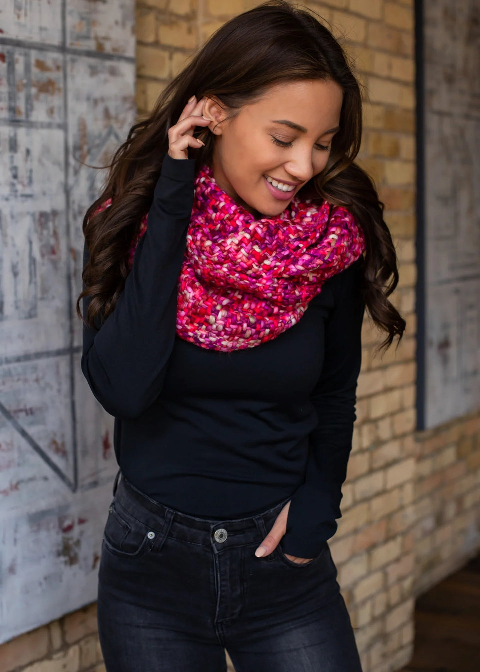 Fuchsia Infinity Scarf | petite shops