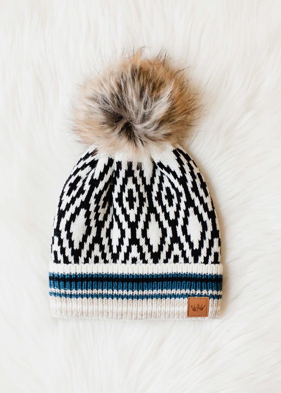 Black & White Pom Hat | petite shops