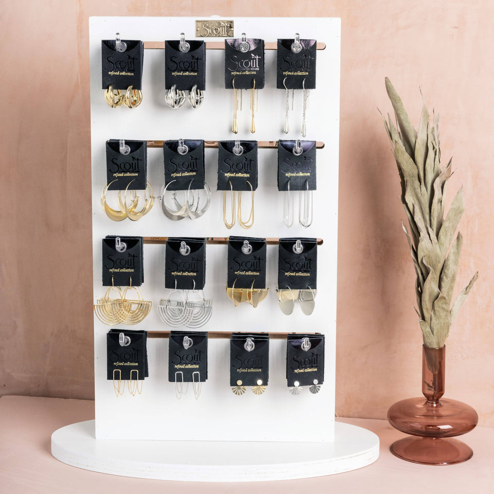 Refined Earring Collection - Med Stellar Hoop/Silver