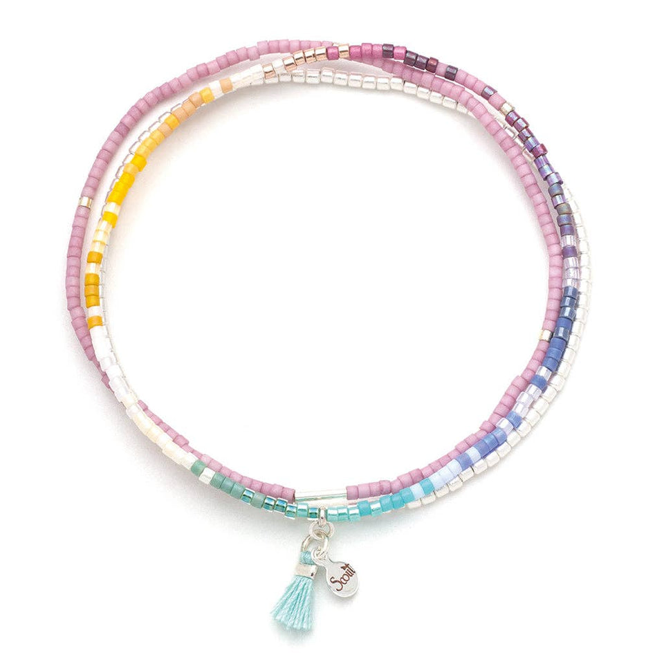 Chromacolor Miyuki Bracelet Trio - Bright Multi/Silver