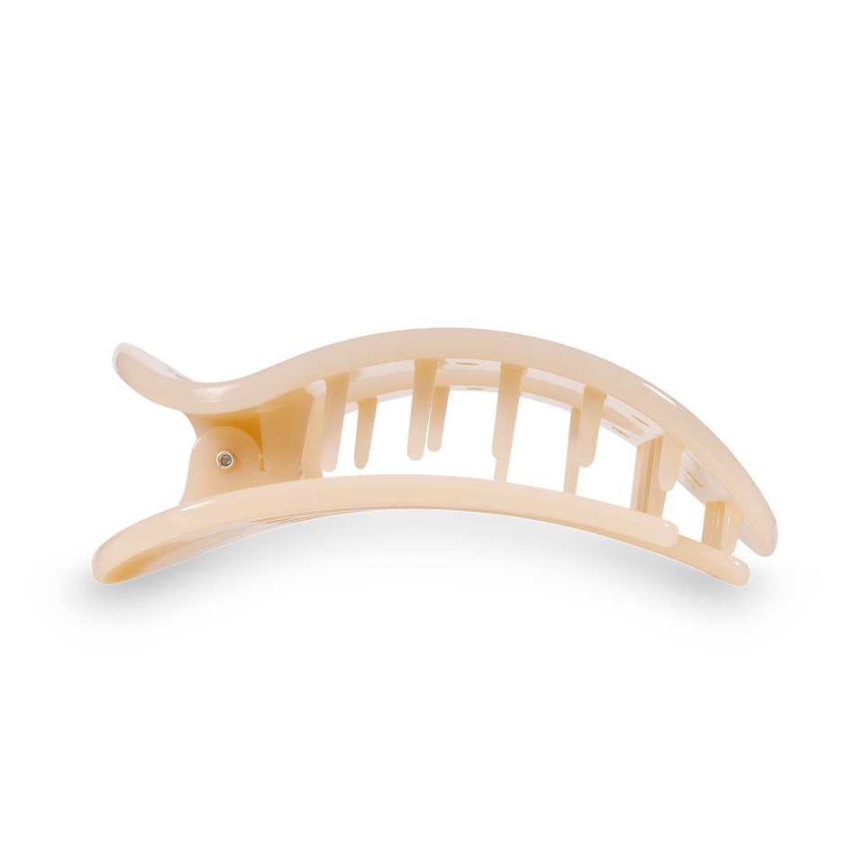 Round Flat Hair Clip | Med. | Almond Beige