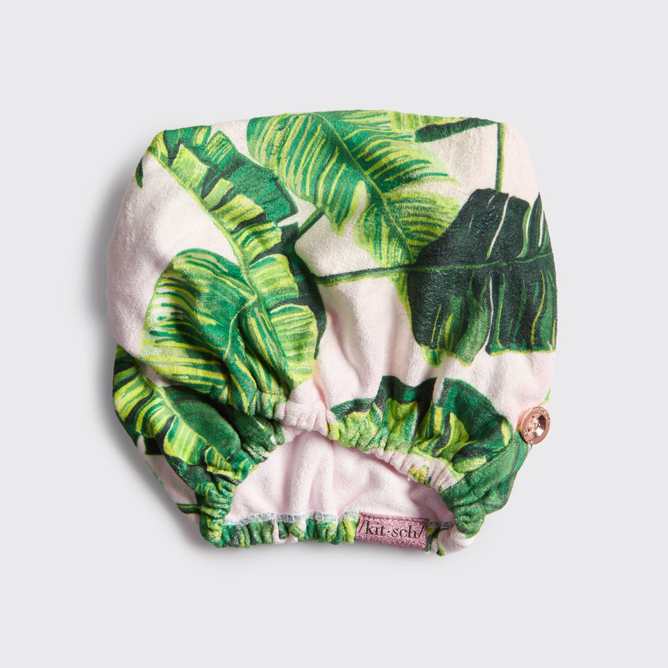 Quick Dry Hair Towel - Palm Print | petite shops