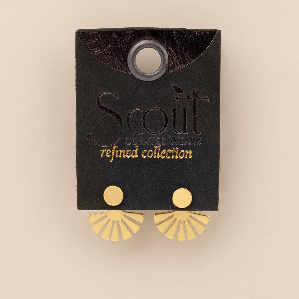 Refined Earring Collection - Sunburst Ear Jacket/GoldVermeil