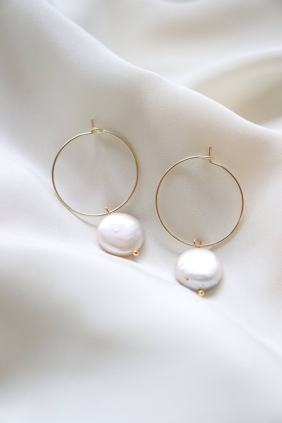 Pearl Hoop Earrings