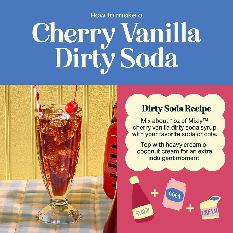 Cherry Vanilla Dirty Soda Syrup 12 FL OZ