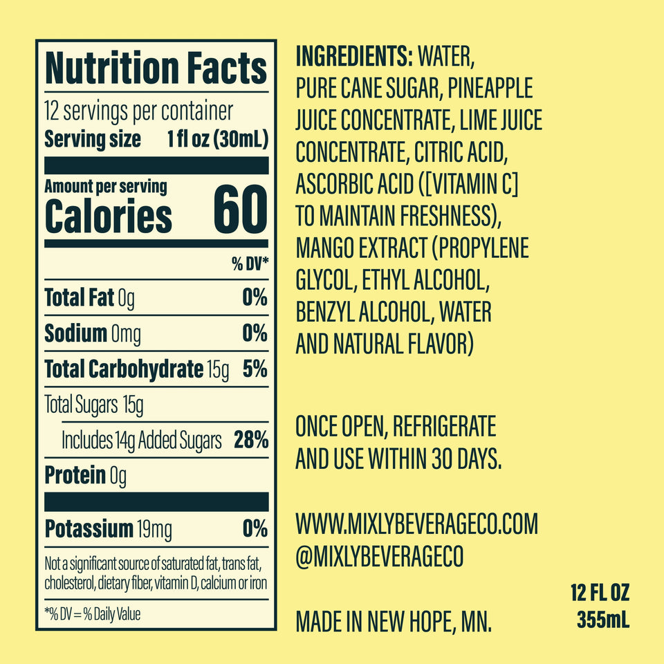 Mango Pineapple Dirty Soda Syrup 12 FL OZ