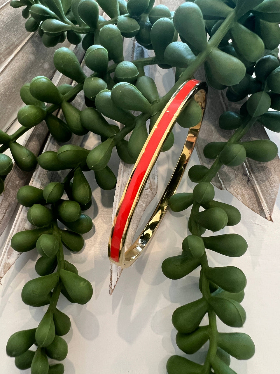 Evie Bracelet - Orange and Gold (Stainless Steel)