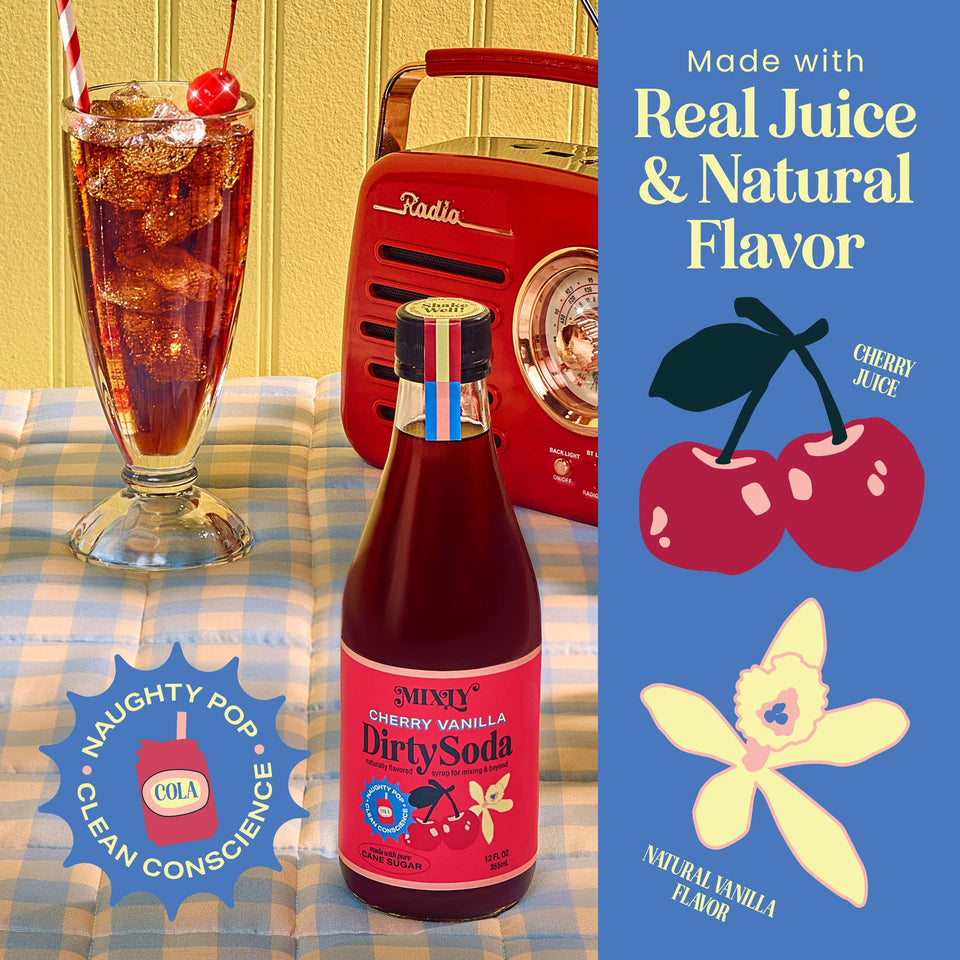 Cherry Vanilla Dirty Soda Syrup 12 FL OZ