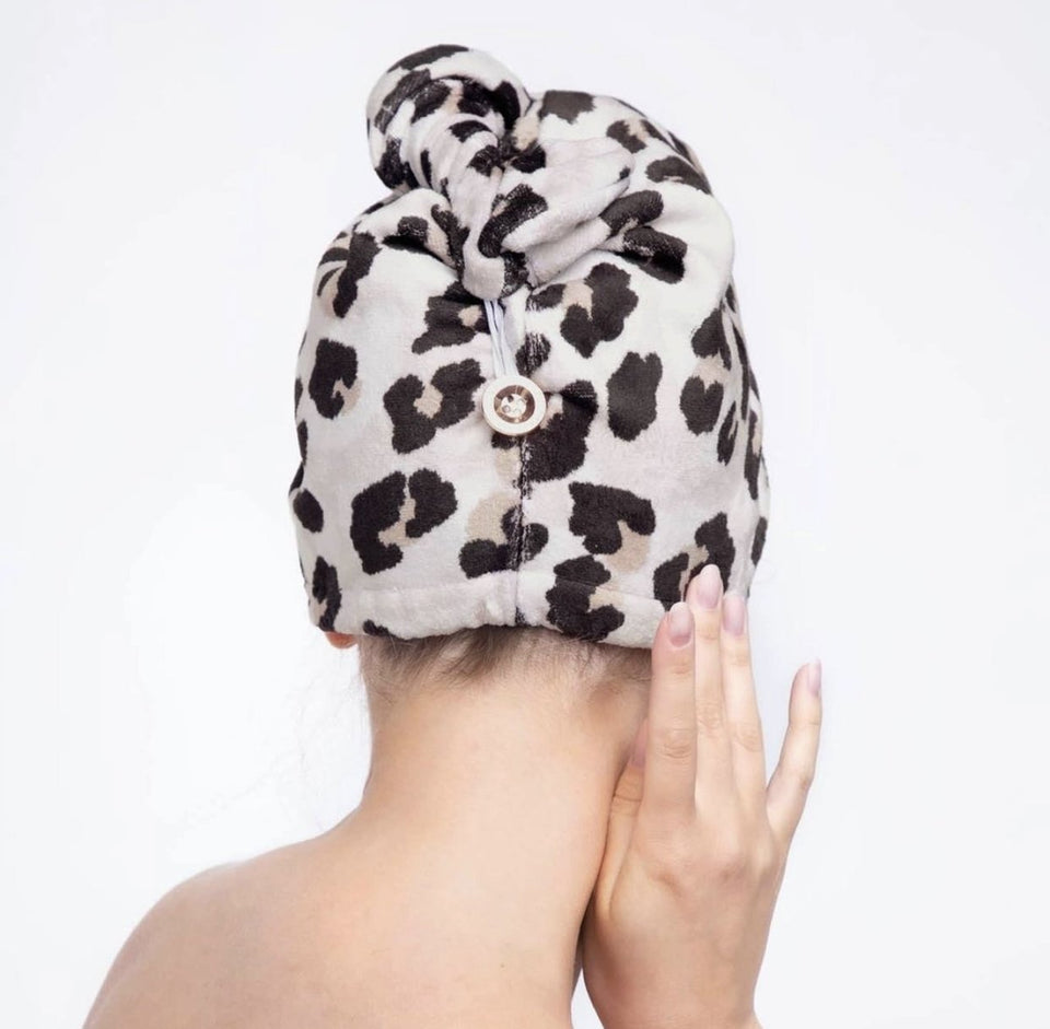 Microfiber Hair Towel - Leopard