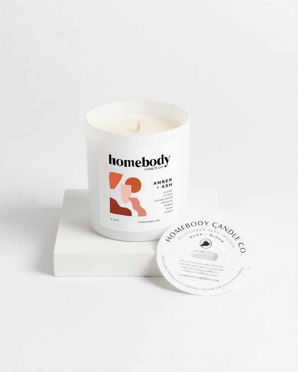 Amber + Ash • burn + bloom candle