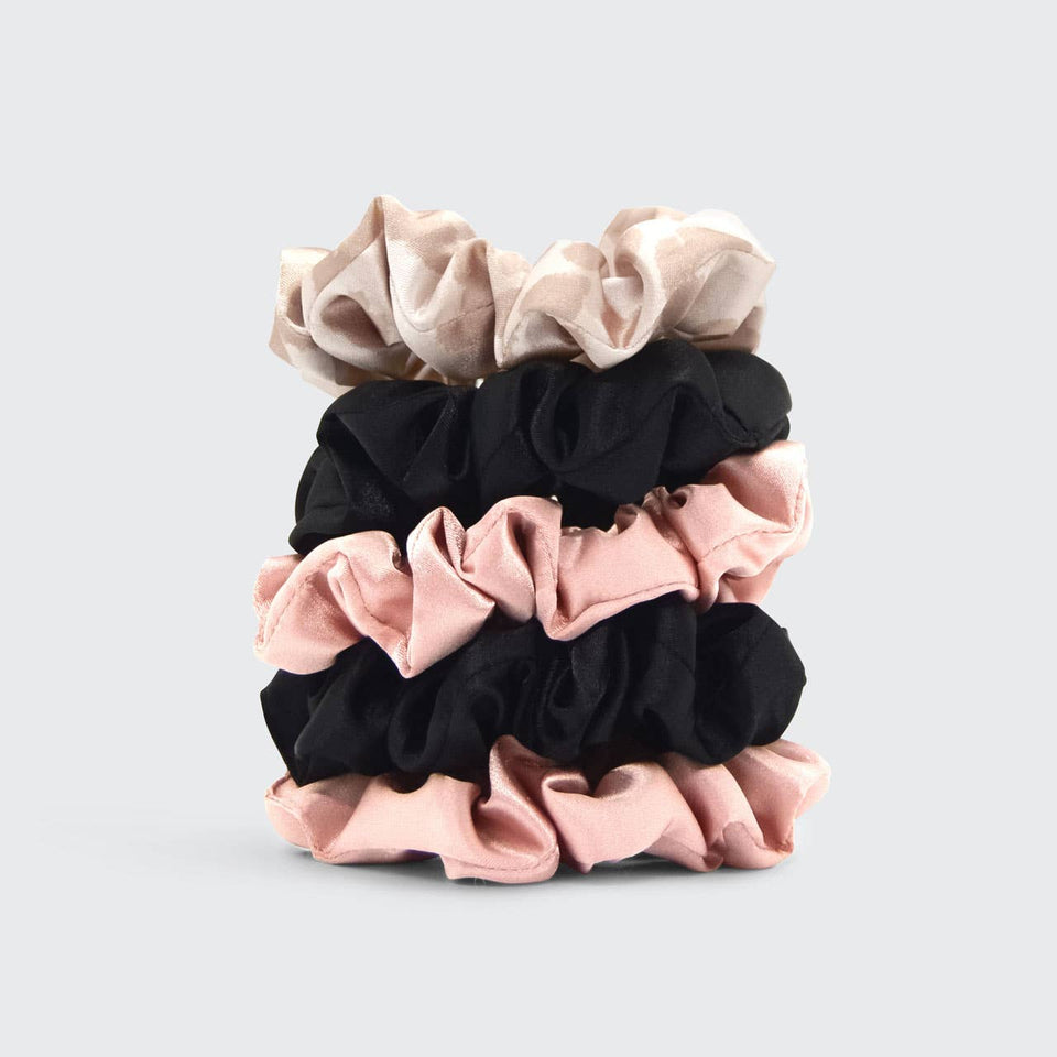 Satin Sleep Scrunchies 5pc - Assorted | petite shops