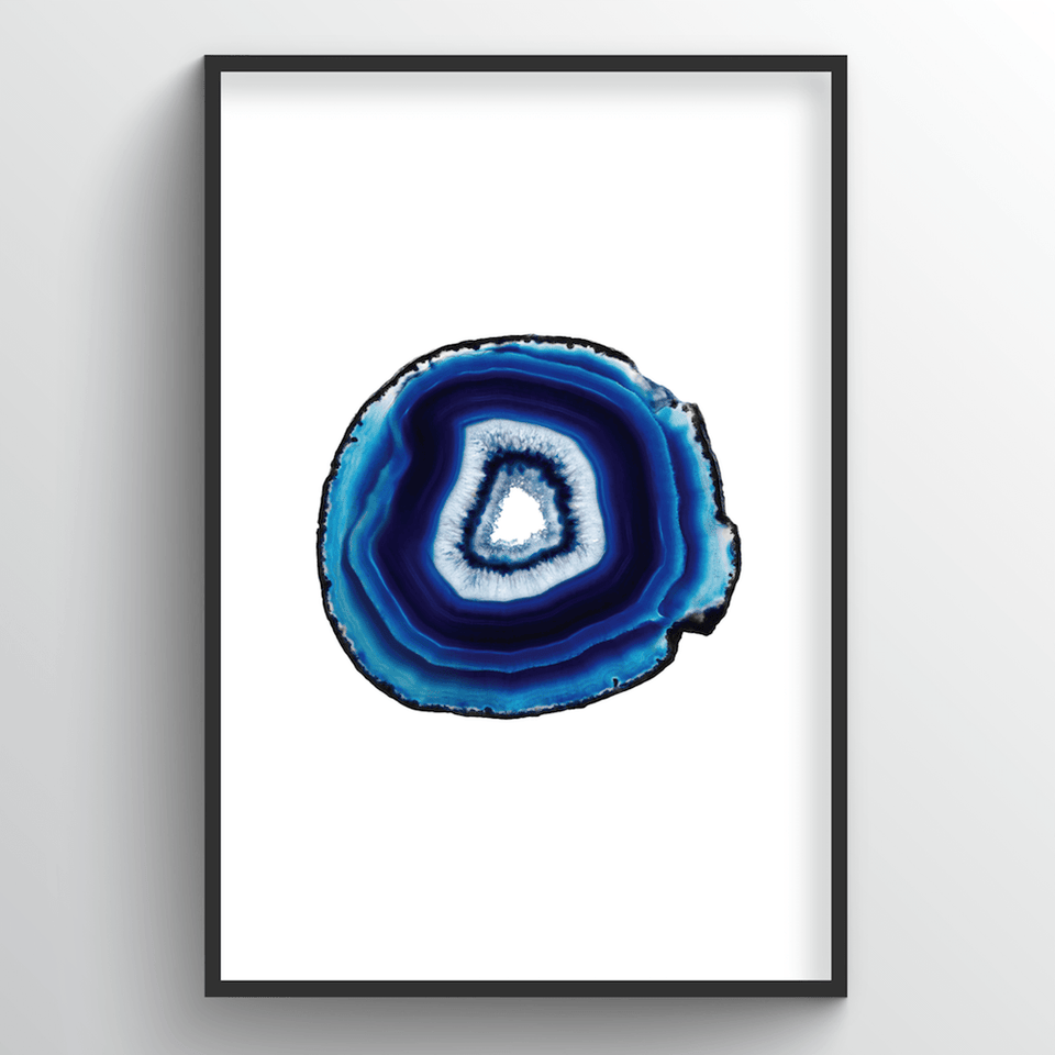 Geode Art Print - Blue