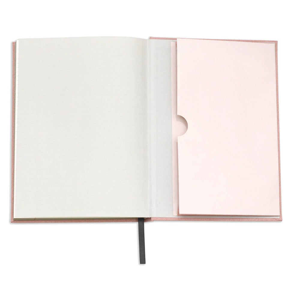 Pink Linen Note to Self Journal