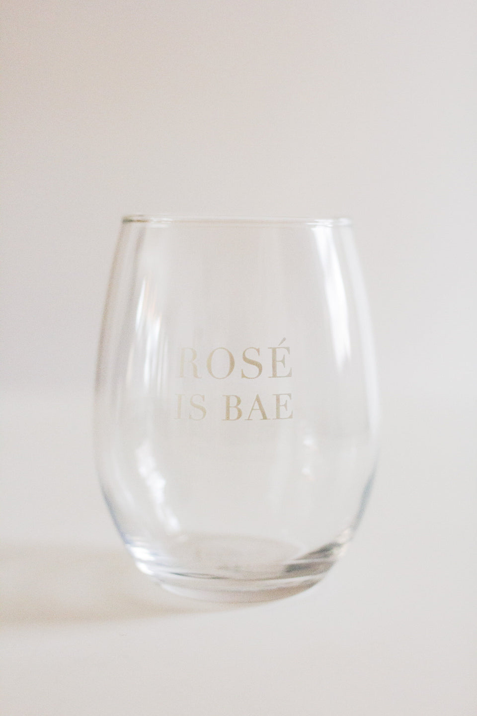 Stemless Wine Glass- Rose is Bae