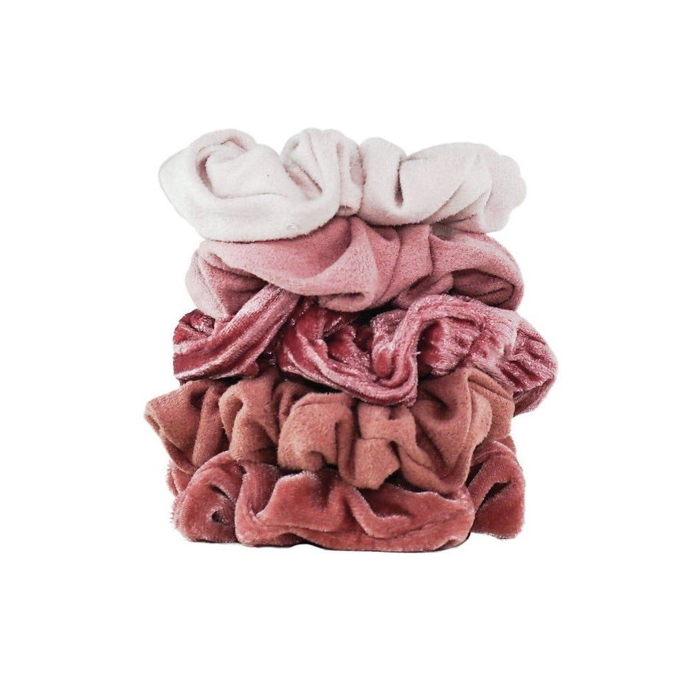 Velvet Scrunchies - Blush and Mauve | petite shops