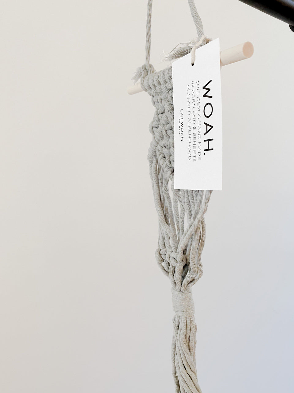 Macrame Air Plant Holder- Light Grey