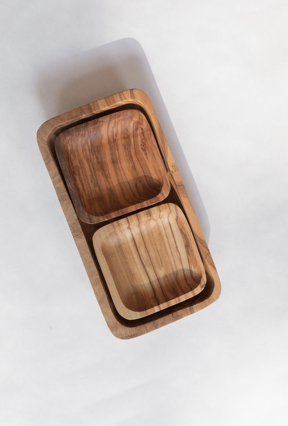 Natural OliveWood - Three Piece Set of Dishes