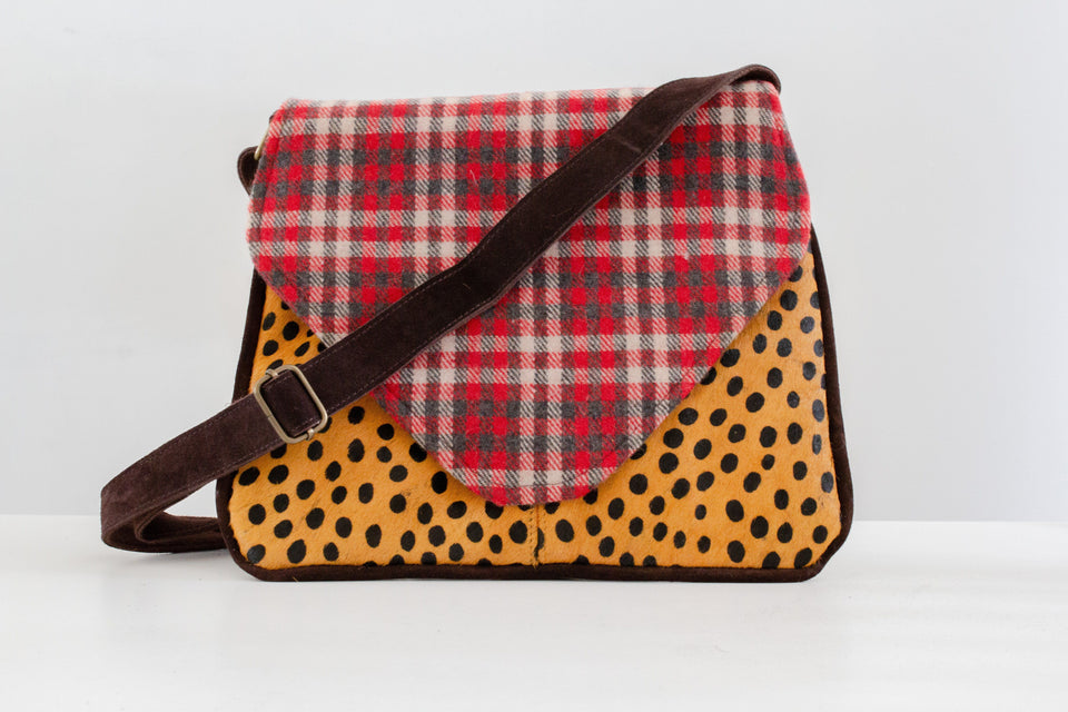 Leopard & Plaid Crossbody