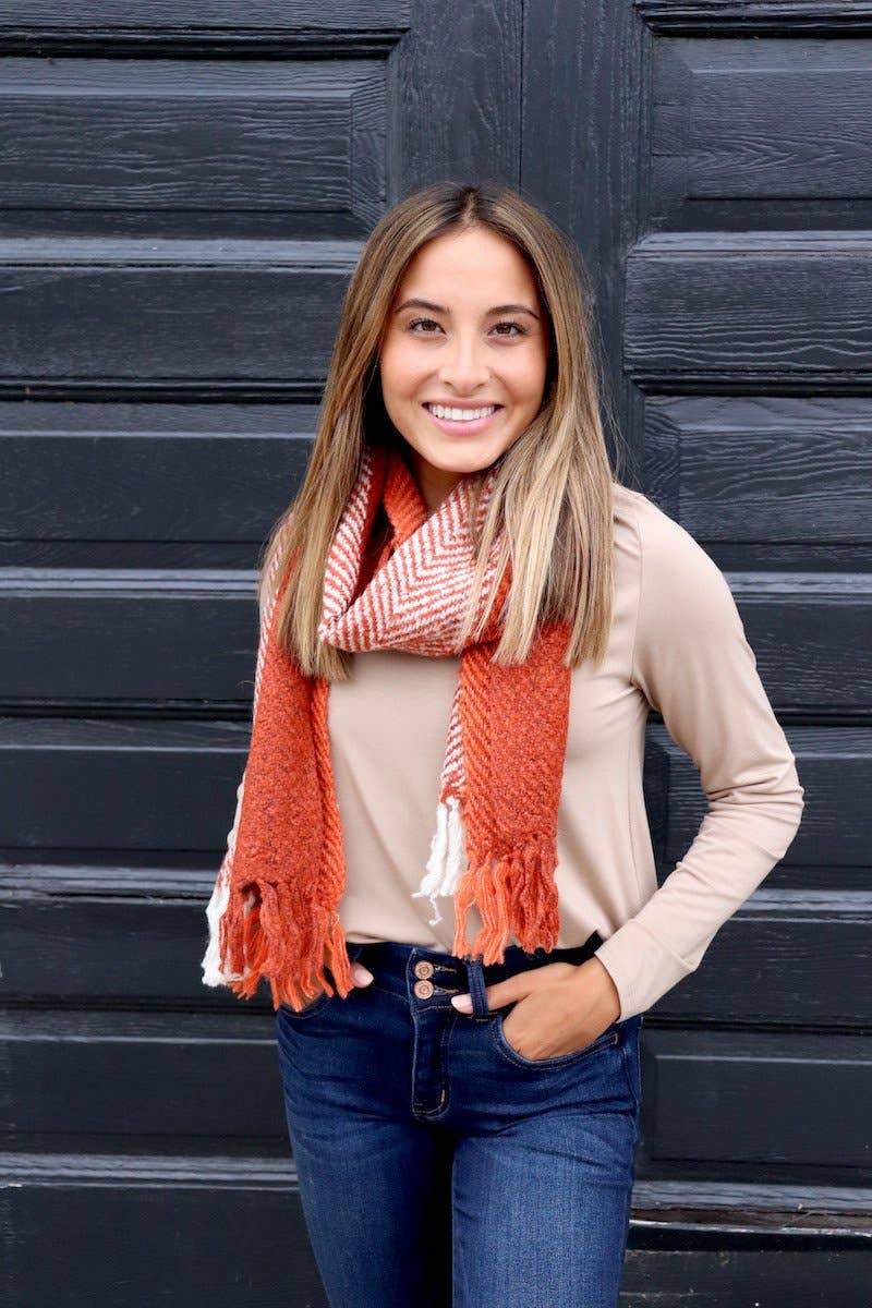 Tri-Colored Long Scarf