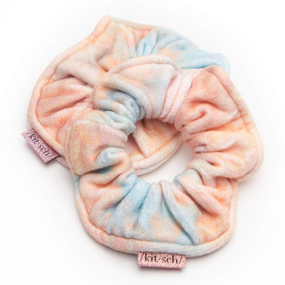 Microfiber Towel Scrunchies - Sunset Tie Dye