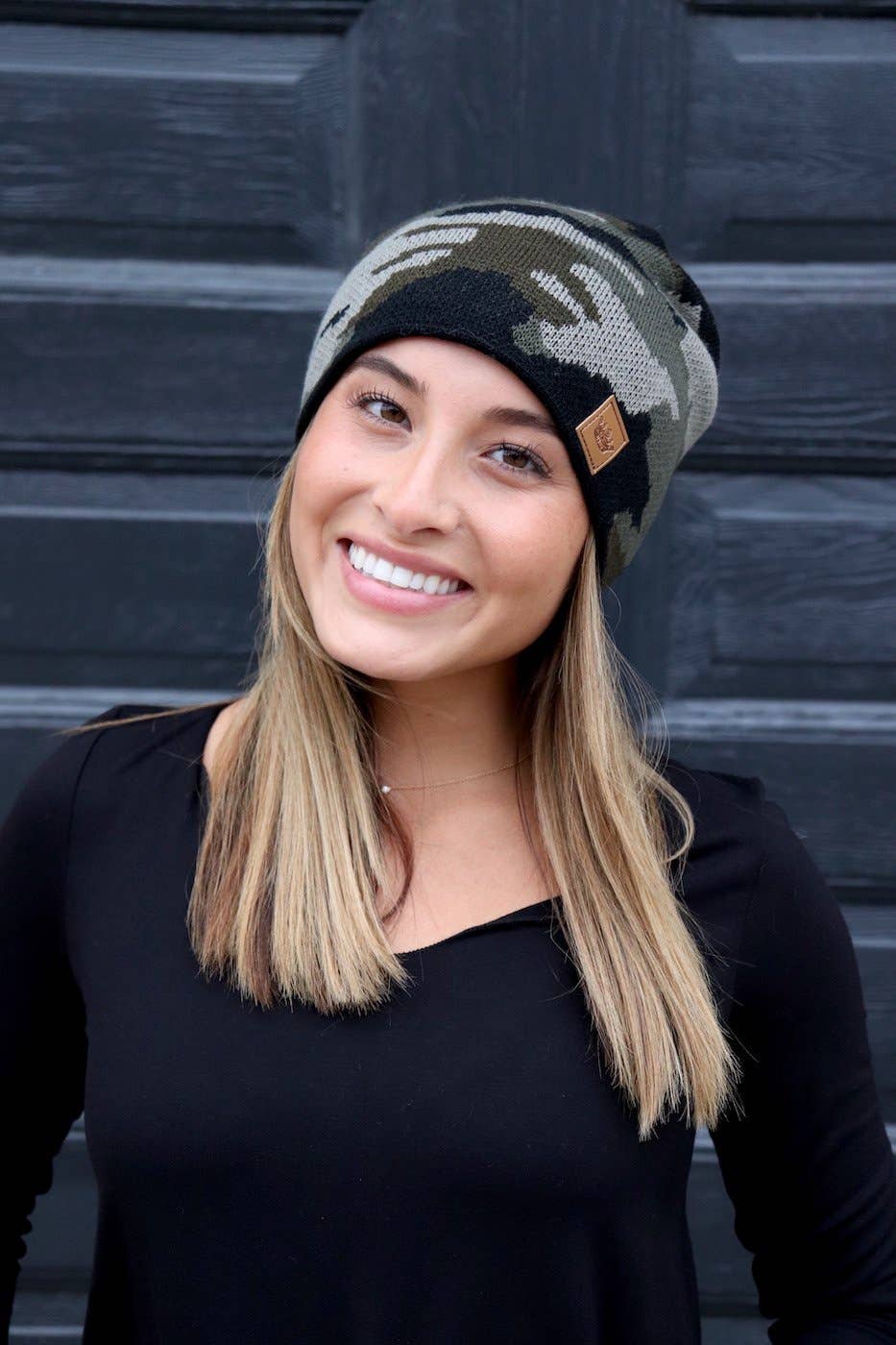 Camo Beanie with Fleece Lining