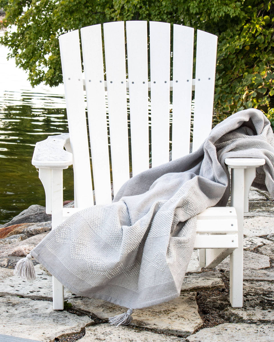 Hand Woven Outdoor Safe Adeline Throw - Gray